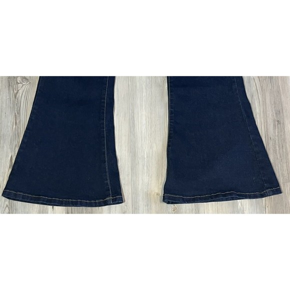 Madcap Women’s Super Flare Bellbottoms Dark Wash Cotton Denim Jeans Size 28W 30L - Picture 6 of 6